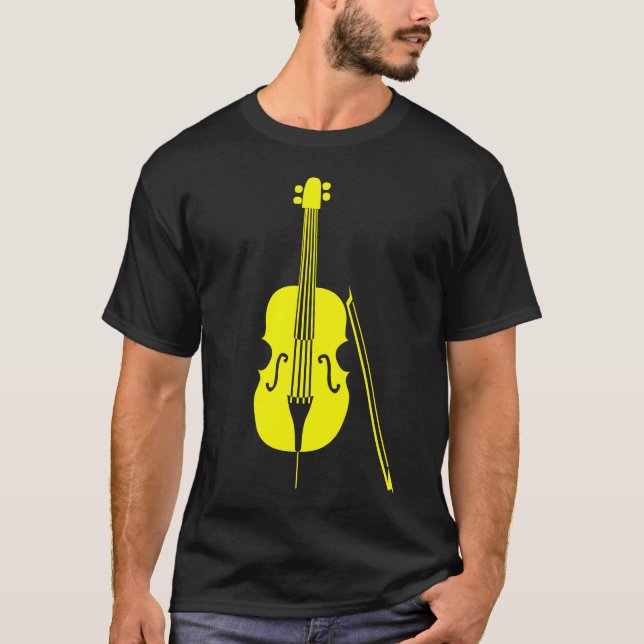 Camiseta Violoncelo - Amarelo (Frente)