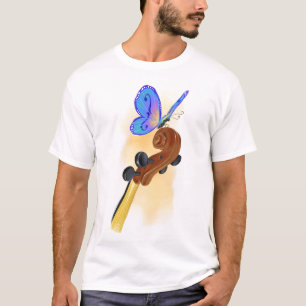Camiseta Violoncelo da borboleta