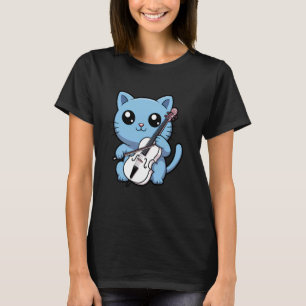 Camiseta Viotista Gato Tocando Celo Gatinho Músicos Gatos