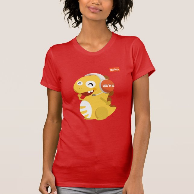 Camiseta VÍPQUID Headset Dino T-Shirt (laranja) (Frente)
