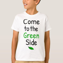 Camiseta vir para o lado verde