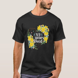 Camiseta Virando 89 anos Floral, 89 anos, 89 anos, oitava e