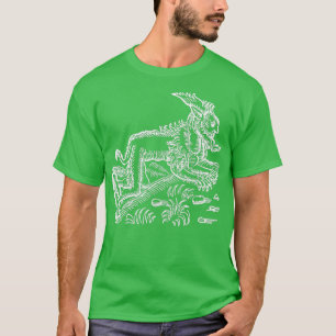 Camiseta Virando Lobisomem Desenho Negro Antigo Ícone Antiq