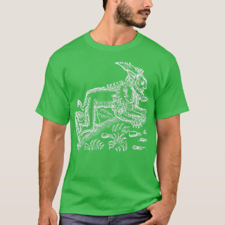 Camiseta Virando Lobisomem Desenho Negro Antigo Ícone Antiq