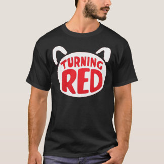 Camiseta Virando o logotipo do filme vermelho branco e verm