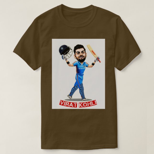Camiseta Virat Kohli Sticker (Frente do Design)