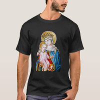 Virgem Abençoada Maria segurando Jesus bebê
