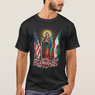 Camiseta Virgem De Guadalupe Fé Mexicano México Americano