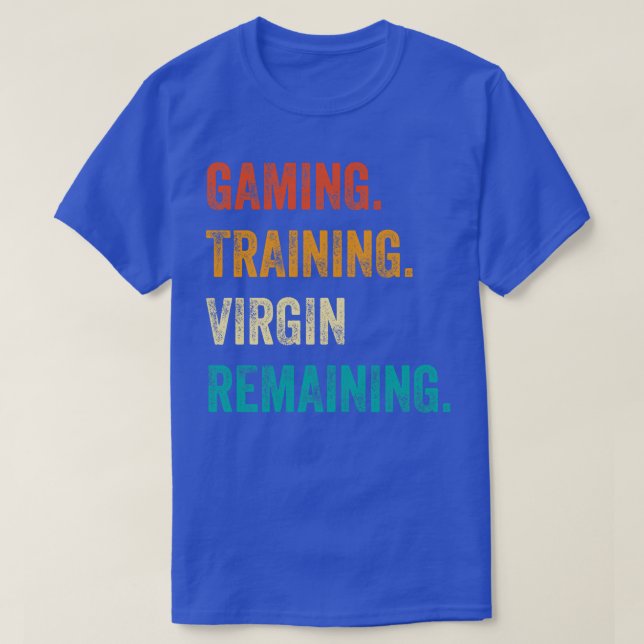 Camiseta Virgem de Treinamento em Jogos (Frente do Design)