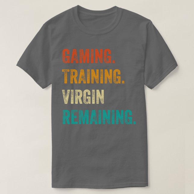 Camiseta Virgem de Treinamento em Jogos (Frente do Design)