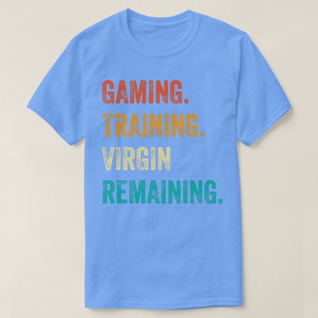 Camiseta Virgem de Treinamento em Jogos (Frente do Design)