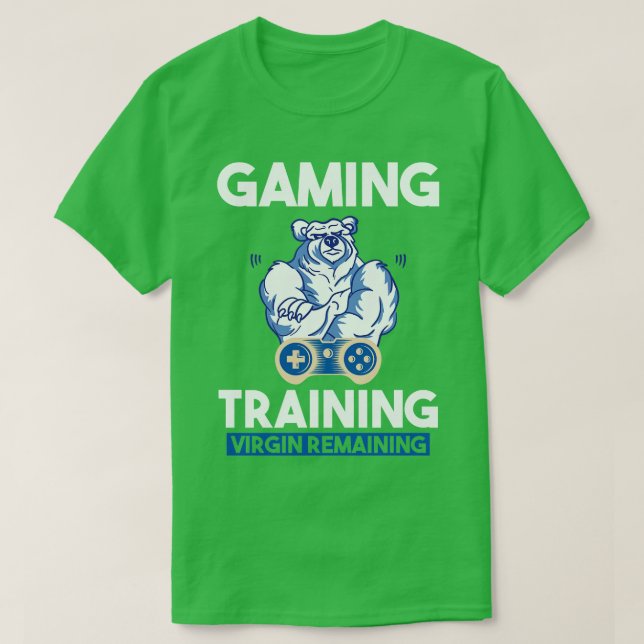 Camiseta Virgem de Treinamento em Jogos 2 (Frente do Design)