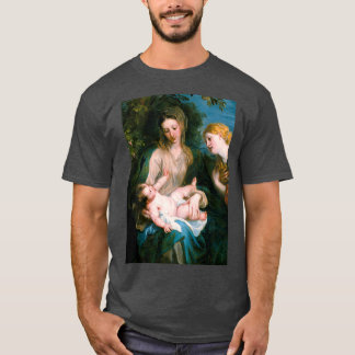 Camiseta Virgem e Criança Feliz Natal
