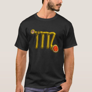 CAMISETA VIRGEM / JOIA DO SINAL DO ZODIÁCO EM OURO, ÁGATA L