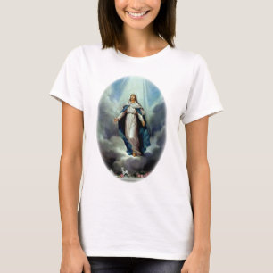 Camiseta Virgem Maria abençoada - mãe do deus