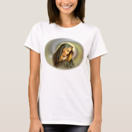 Camiseta Virgem Maria abençoada santamente