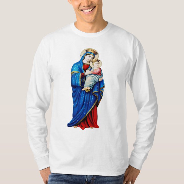 Camiseta Virgem Maria com Menino Jesus (Frente)