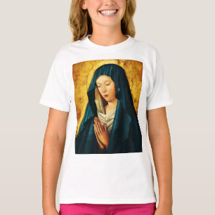 Camiseta Virgem Maria Hodegetria Ícone Católico Bizantino A