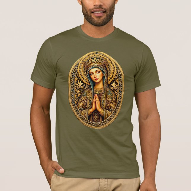 Camiseta Virgem ouro Reverence Maria (Frente)