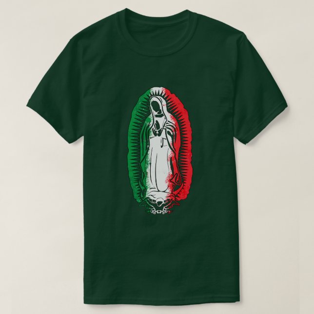 Camiseta Virgen De Guadalupe Camisola Sobrenome personaliza (Frente do Design)