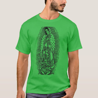 Camiseta Virgen de Guadalupe Our Lady of Guadalupe Black an