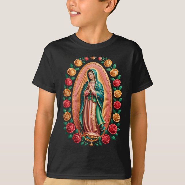 Camiseta Virgen De Guadalupe Saint Mary Christian Religious (Frente)
