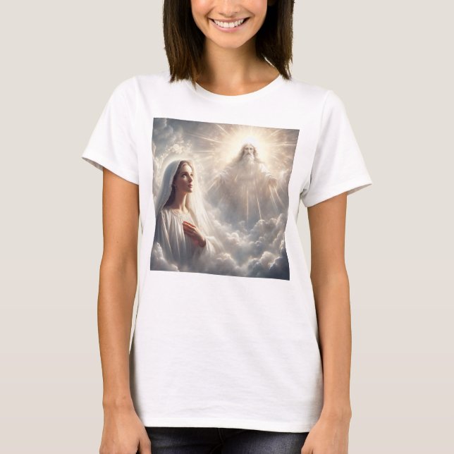 Camiseta Virgen y Bendición Celestial (Frente)