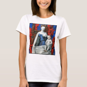 Camiseta Virgin e criança cercados por anjos - Fouquet