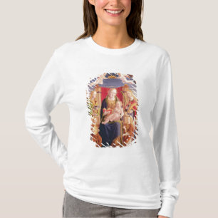 Camiseta Virgin e criança com músicos e santos do anjo