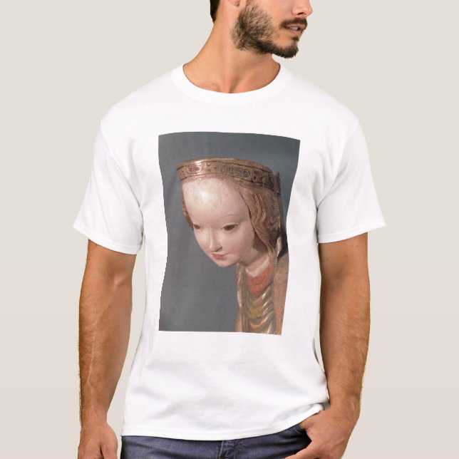 Camiseta Virgin e criança, detalhe da cabeça do (Frente)