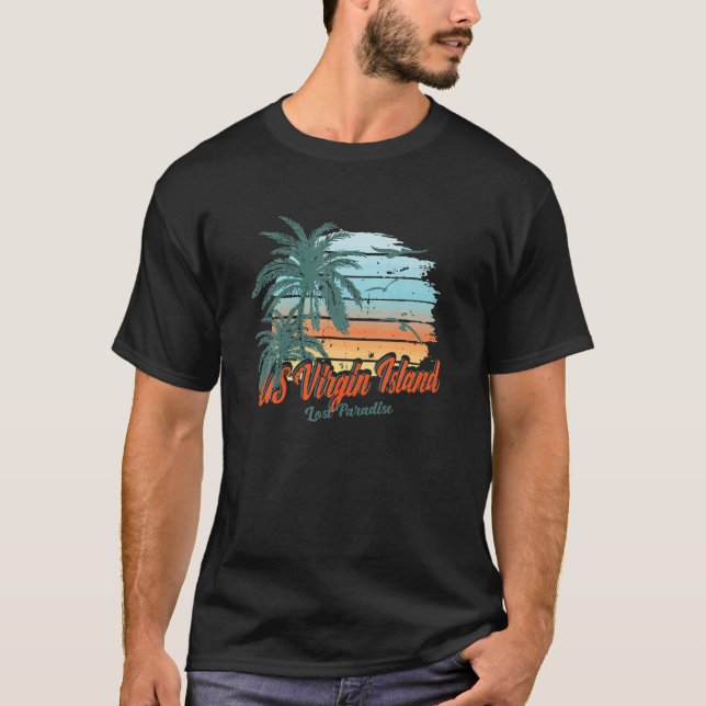 Camiseta Virgin Island Beach Rua Thomas Shirt Perdeu Paradi (Frente)