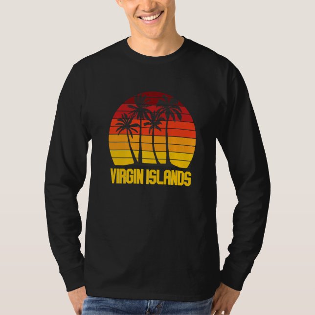 Camiseta Virgin Islands St. John National Park Palm trees S (Frente)
