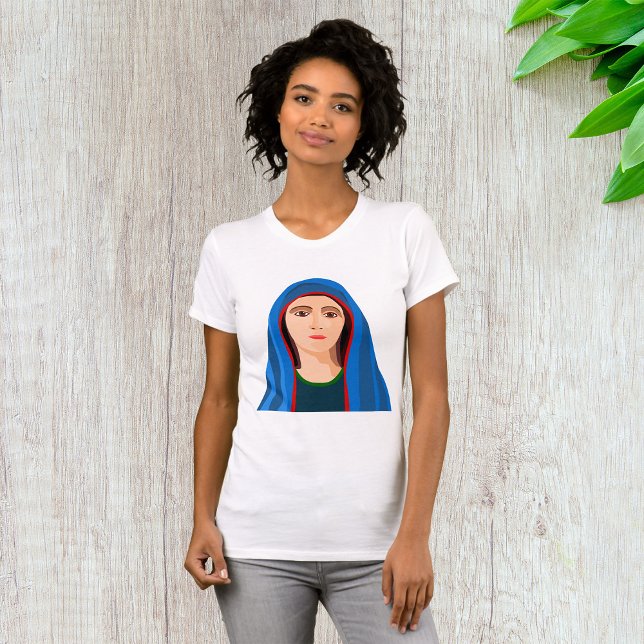 Camiseta Virgin Mary Womens T-Shirt (Criador carregado)