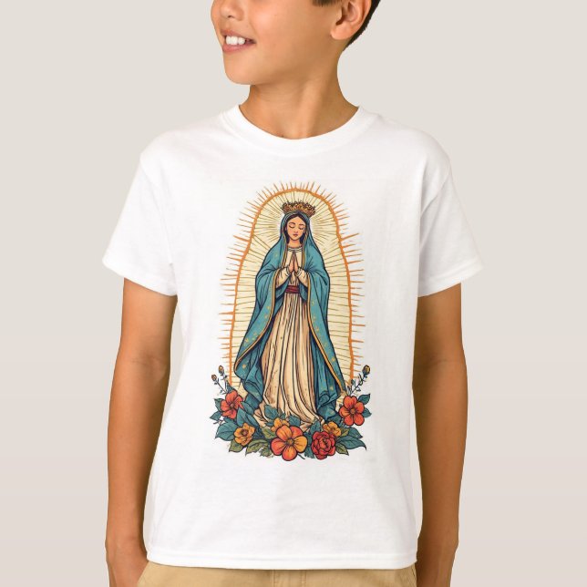 Camiseta Virgin of Guadalupe Kid's Tee Shirt (Frente)