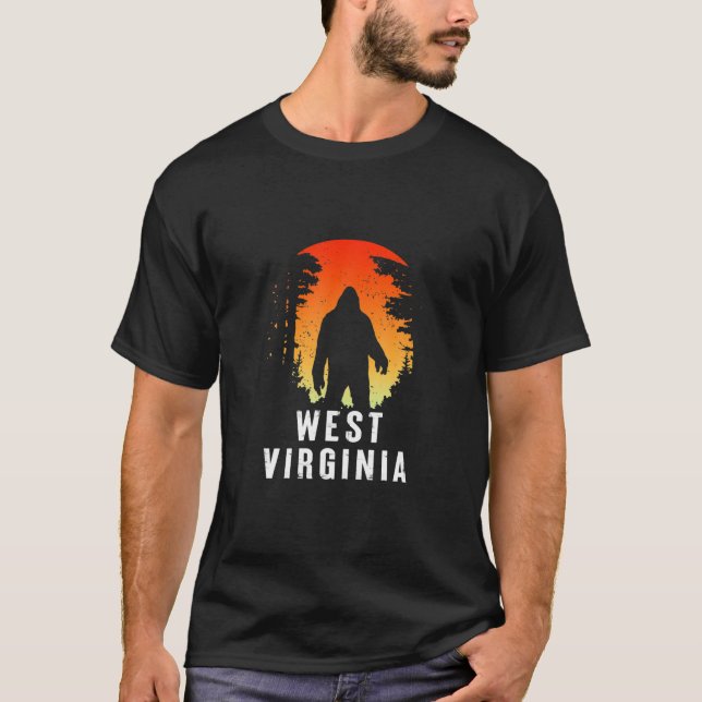 Camiseta Virgina Bigfoot Vintage Ocidental (Frente)