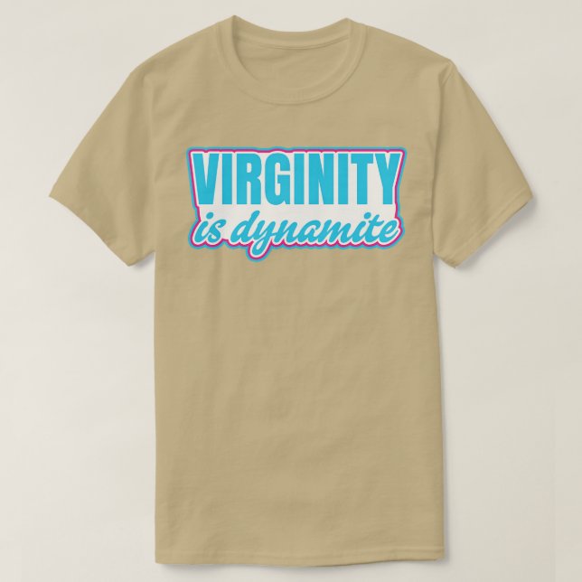 Camiseta Virgindade é Virgem Dinâmica (Frente do Design)