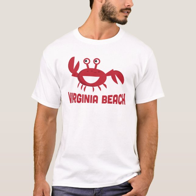 Camiseta Virginia Beach - Caranguejo Vermelho Engr (Frente)