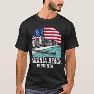 Camiseta Virginia Beach City Virginia American Flag