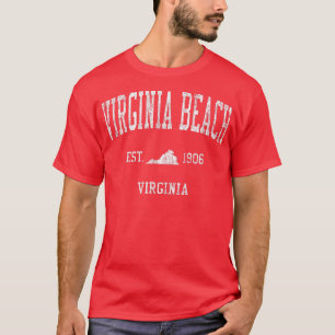 Camiseta Virginia Beach VA T-Shirt Vintage Sports Design Te
