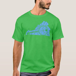 Camiseta Virginia Bluegrass Minha Grass é Blue Appalachian