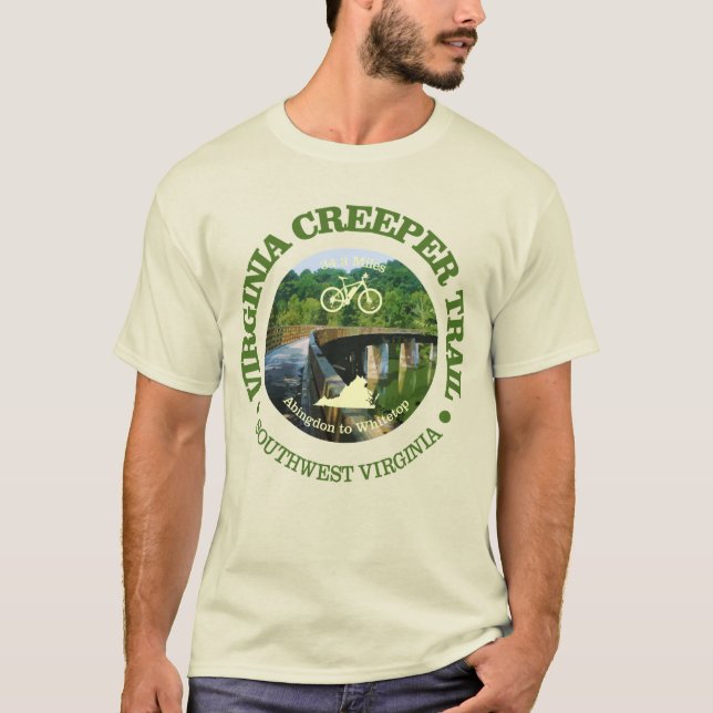 Camiseta Virginia Creeper Trail (Cycling C)) (Frente)
