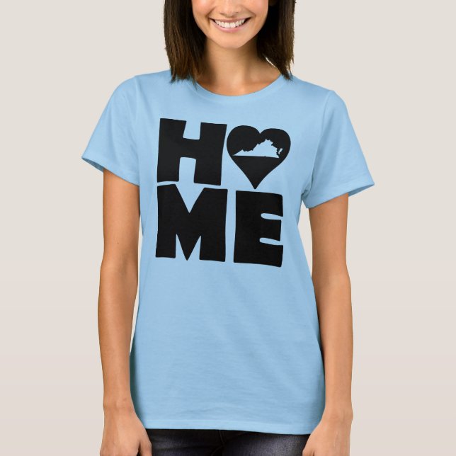 Camiseta Virginia Home Heart State Tees (Frente)