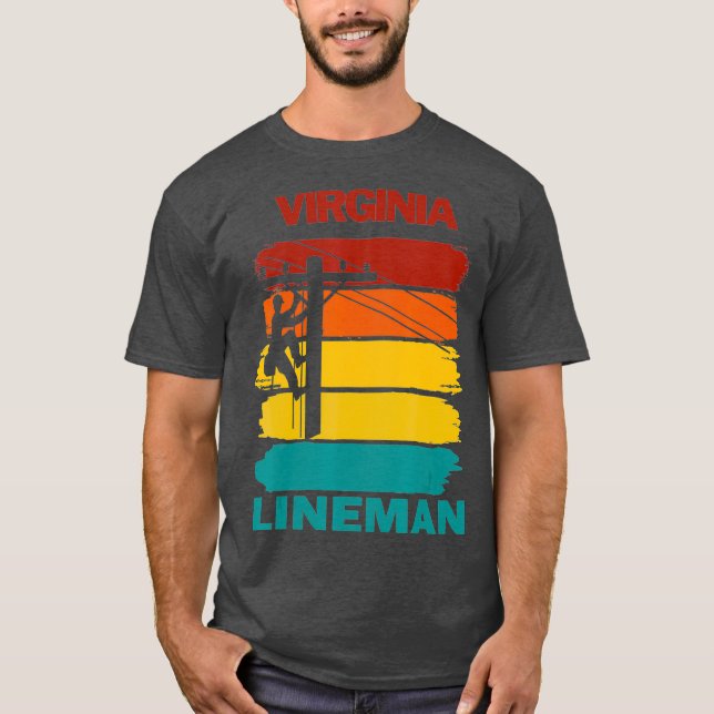 Camiseta Virginia Lineman Sunset Eletronico (Frente)