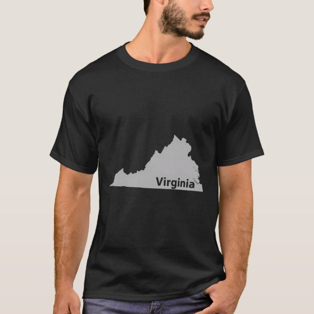 Camiseta Virginia Map State Home Pride Gift (Frente)