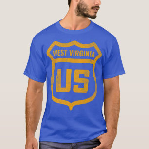 Camiseta Virgínia Ocidental - Estrada dos EUA com penas pen