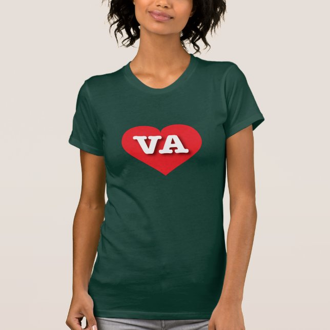 Camiseta Virginia Red Heart - Eu amo VA (Frente)