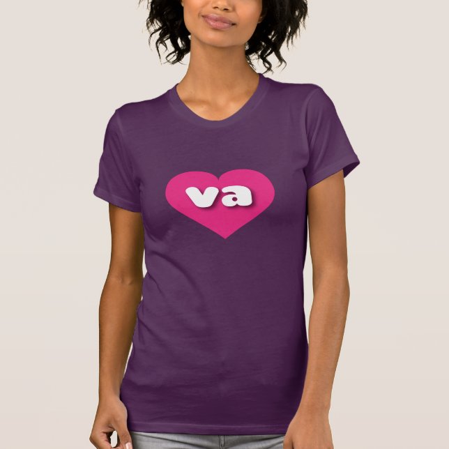 Camiseta Virgínia rosa quente - Eu adoro a va (Frente)