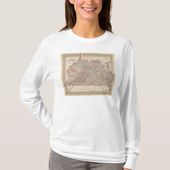 Camiseta Virgínia, W Virgínia (Frente)