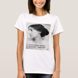 Camiseta Virginia Woolf Anonymous Foi Uma Citação De Mulher