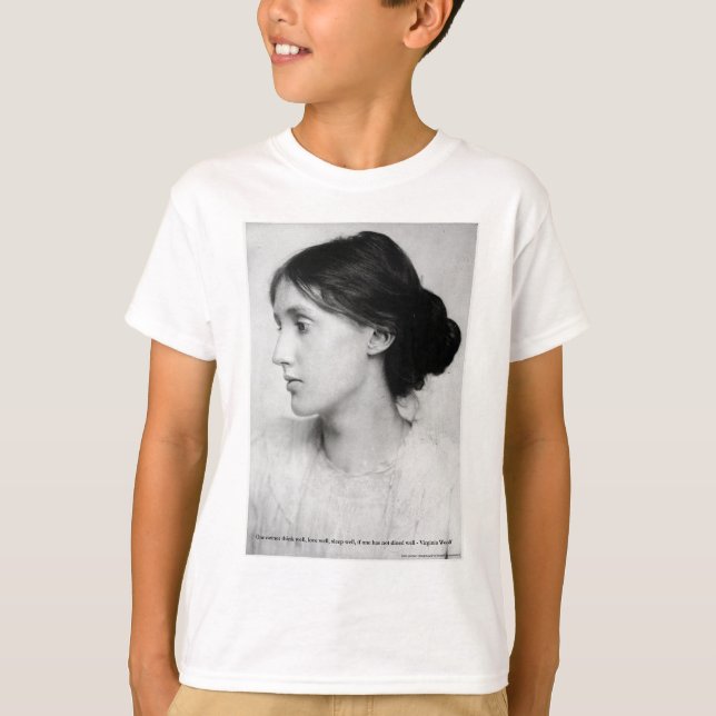 Camiseta Virginia Woolf "Love Well" Cote Mugs & Gifts (Frente)
